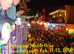 Domainer Mardi Gras entre los días 11 y 13 de Febrero de 2010