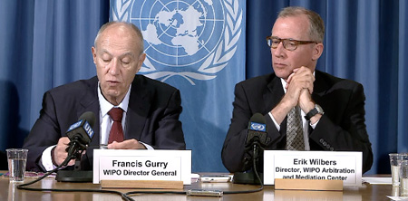Directores de la WIPO en Conferencia de prensa