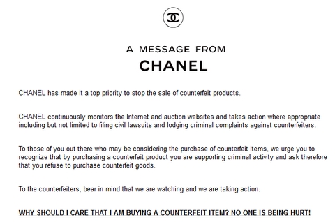 Las advertencias de Chanel